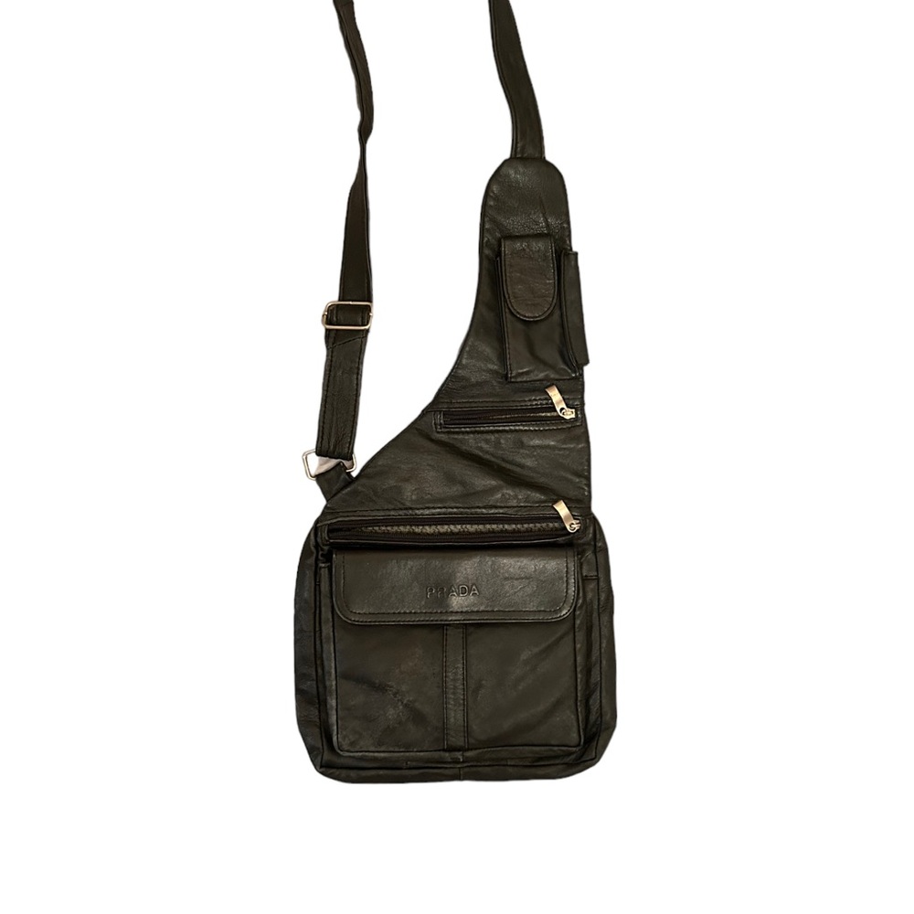 Prada Vintage -Men's Leather Bag with Shoulder Strap